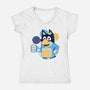 Blue Dad-Womens-V-Neck-Tee-Getsousa!