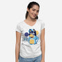 Blue Dad-Womens-V-Neck-Tee-Getsousa!