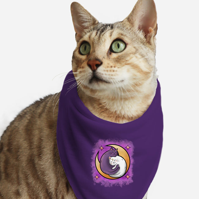 Love In The Moon-Cat-Bandana-Pet Collar-nickzzarto