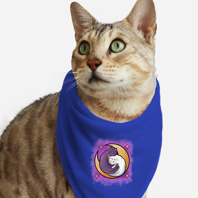 Love In The Moon-Cat-Bandana-Pet Collar-nickzzarto