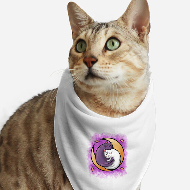 Love In The Moon-Cat-Bandana-Pet Collar-nickzzarto