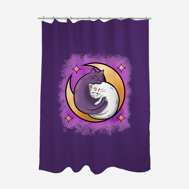 Love In The Moon-None-Polyester-Shower Curtain-nickzzarto