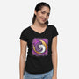 Love In The Moon-Womens-V-Neck-Tee-nickzzarto