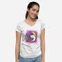 Love In The Moon-Womens-V-Neck-Tee-nickzzarto