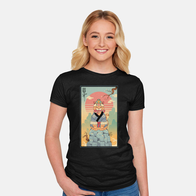 Meowster Adventure-Womens-Fitted-Tee-vp021