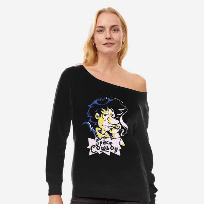 Stu Spiegel-Womens-Off Shoulder-Sweatshirt-estudiofitas