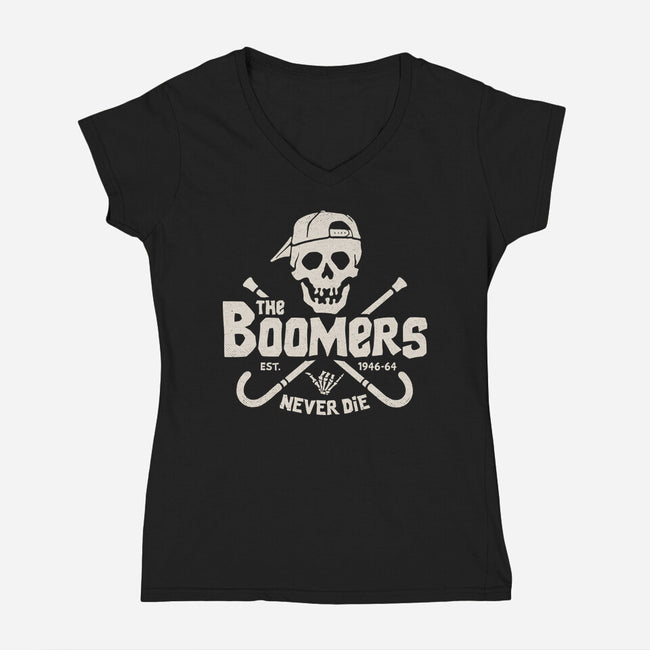 The Boomers-Womens-V-Neck-Tee-Getsousa!