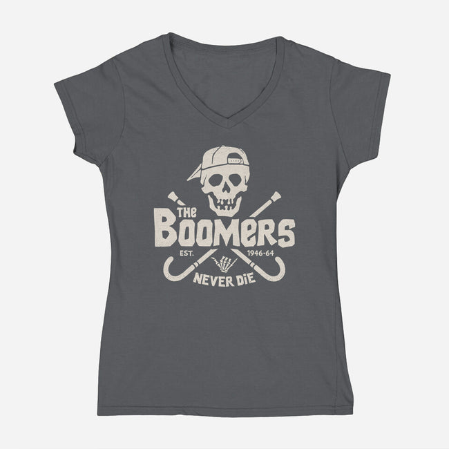 The Boomers-Womens-V-Neck-Tee-Getsousa!