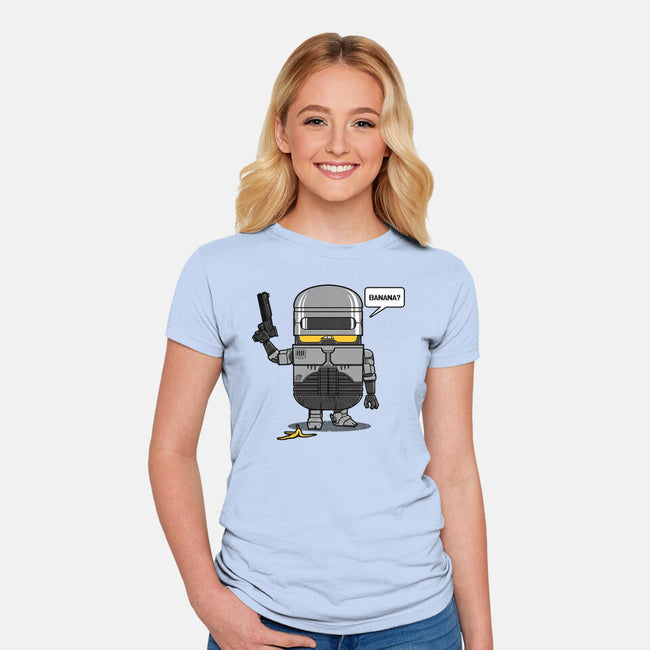 Banana Cop-Womens-Fitted-Tee-pigboom