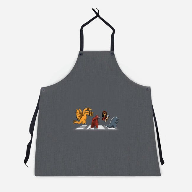 Kaiju Road-Unisex-Kitchen-Apron-pigboom