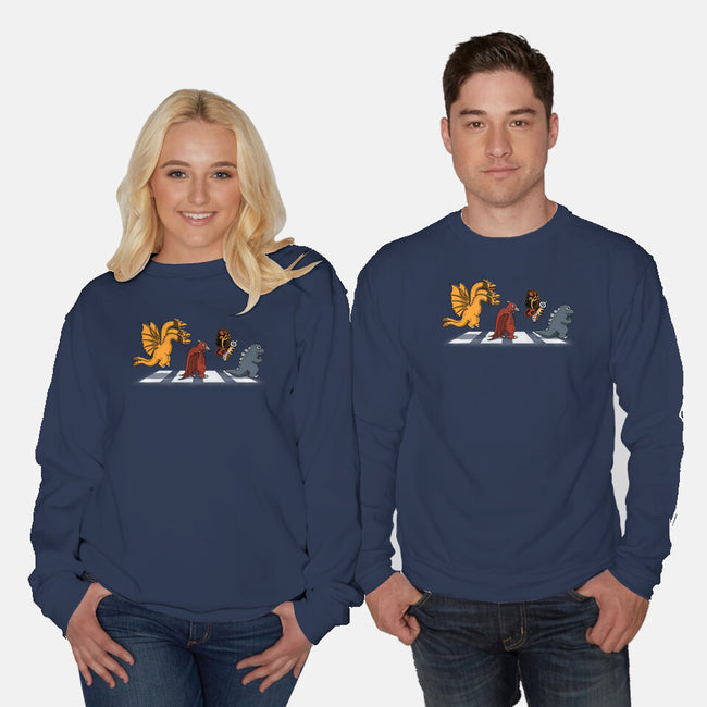 Kaiju Road-Unisex-Crew Neck-Sweatshirt-pigboom