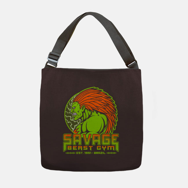 Savage Beast Gym-None-Adjustable Tote-Bag-pigboom