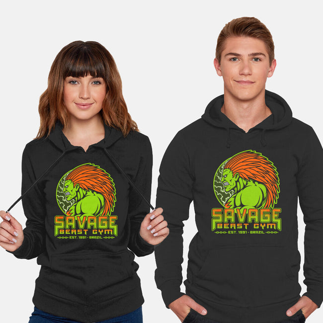 Savage Beast Gym-Unisex-Pullover-Sweatshirt-pigboom