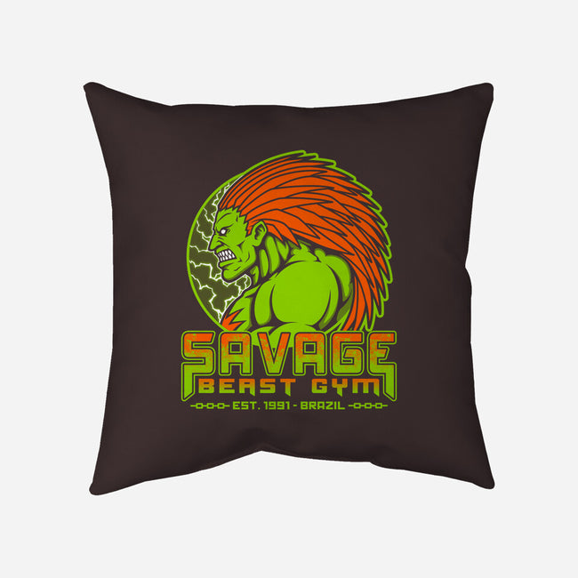 Savage Beast Gym-None-Removable Cover w Insert-Throw Pillow-pigboom