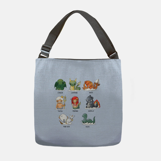 Sea Monsters-None-Adjustable Tote-Bag-Vallina84