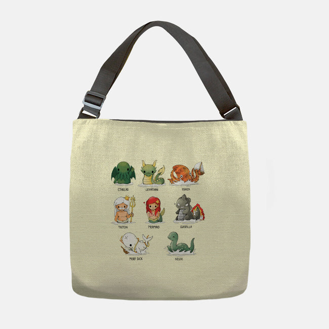 Sea Monsters-None-Adjustable Tote-Bag-Vallina84