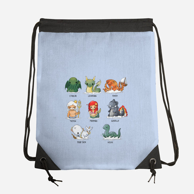 Sea Monsters-None-Drawstring-Bag-Vallina84