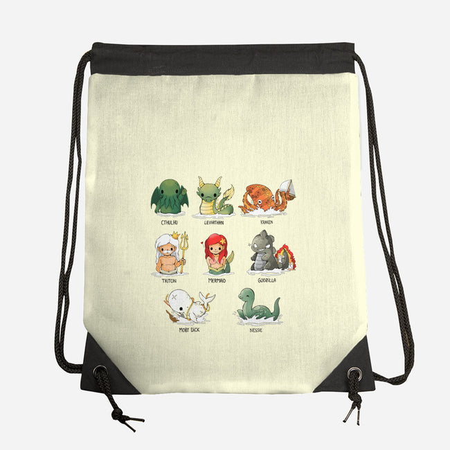 Sea Monsters-None-Drawstring-Bag-Vallina84