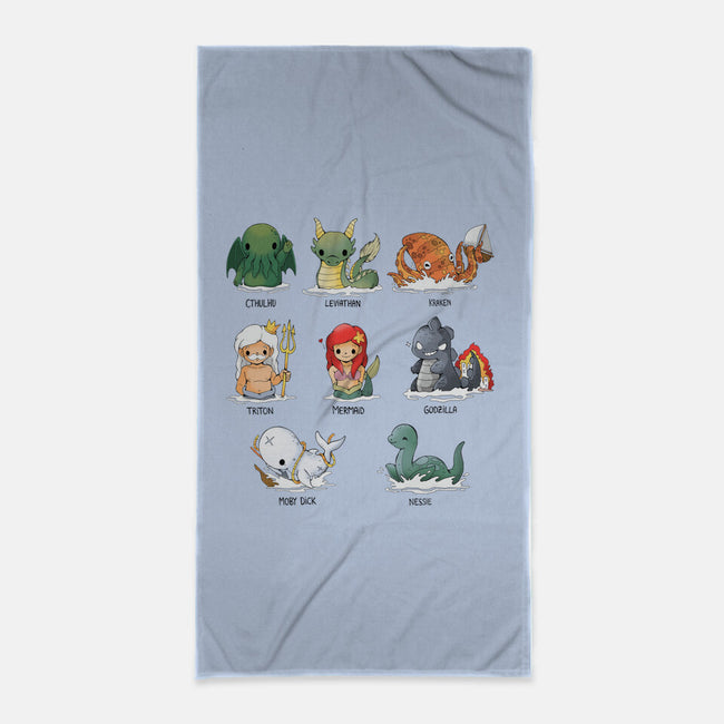 Sea Monsters-None-Beach-Towel-Vallina84