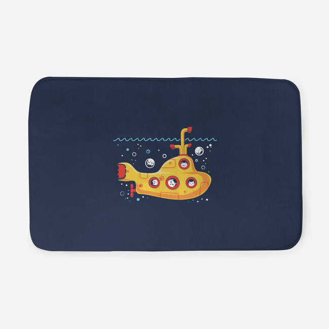 Yellow Cat-Marine-None-Memory Foam-Bath Mat-erion_designs