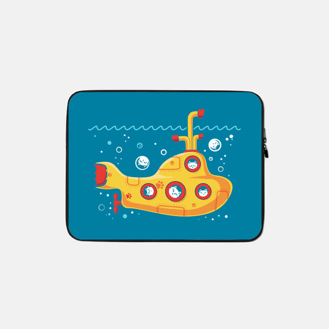 Yellow Cat-Marine-None-Zippered-Laptop Sleeve-erion_designs