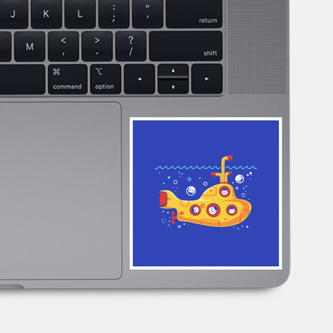Yellow Cat-Marine-None-Glossy-Sticker-erion_designs