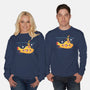 Yellow Cat-Marine-Unisex-Crew Neck-Sweatshirt-erion_designs