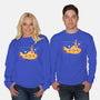 Yellow Cat-Marine-Unisex-Crew Neck-Sweatshirt-erion_designs