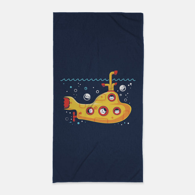 Yellow Cat-Marine-None-Beach-Towel-erion_designs