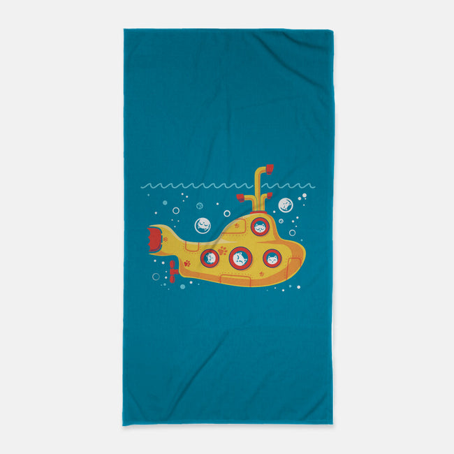 Yellow Cat-Marine-None-Beach-Towel-erion_designs