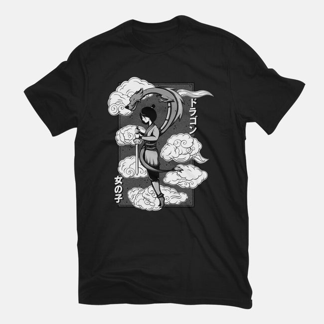 Girl And Dragon-Mens-Heavyweight-Tee-Ca Mask