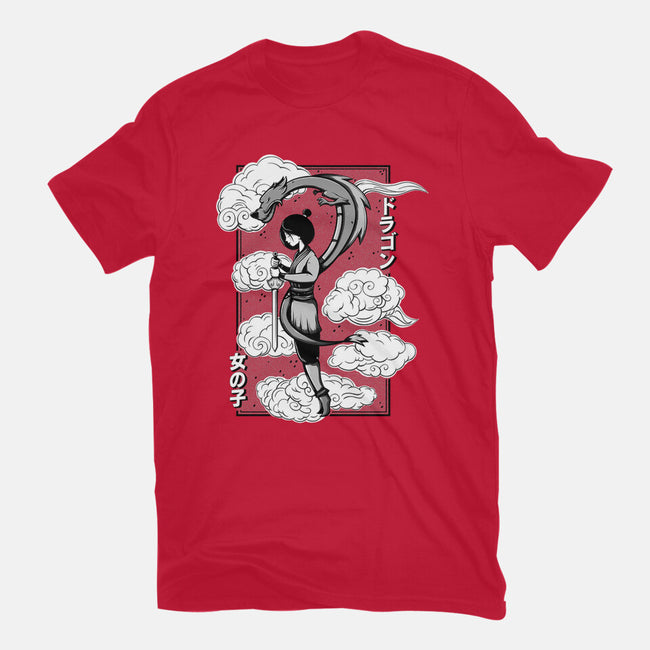 Girl And Dragon-Unisex-Basic-Tee-Ca Mask