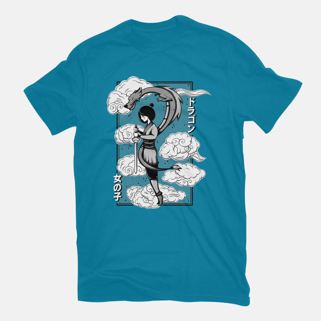 Girl And Dragon-Unisex-Basic-Tee-Ca Mask