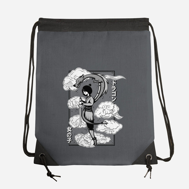 Girl And Dragon-None-Drawstring-Bag-Ca Mask