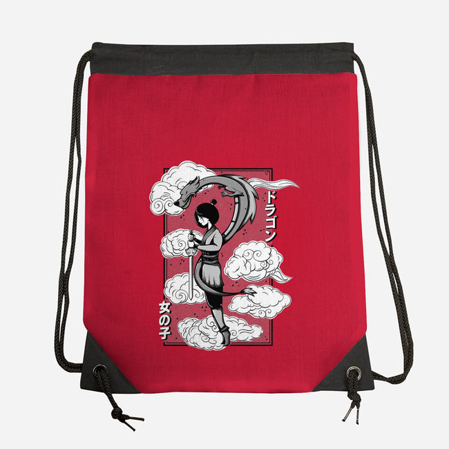 Girl And Dragon-None-Drawstring-Bag-Ca Mask