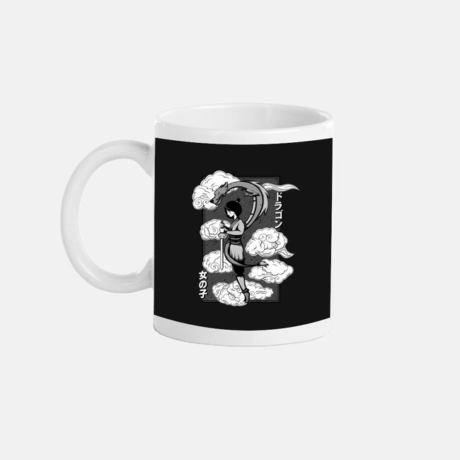 Girl And Dragon-None-Mug-Drinkware-Ca Mask