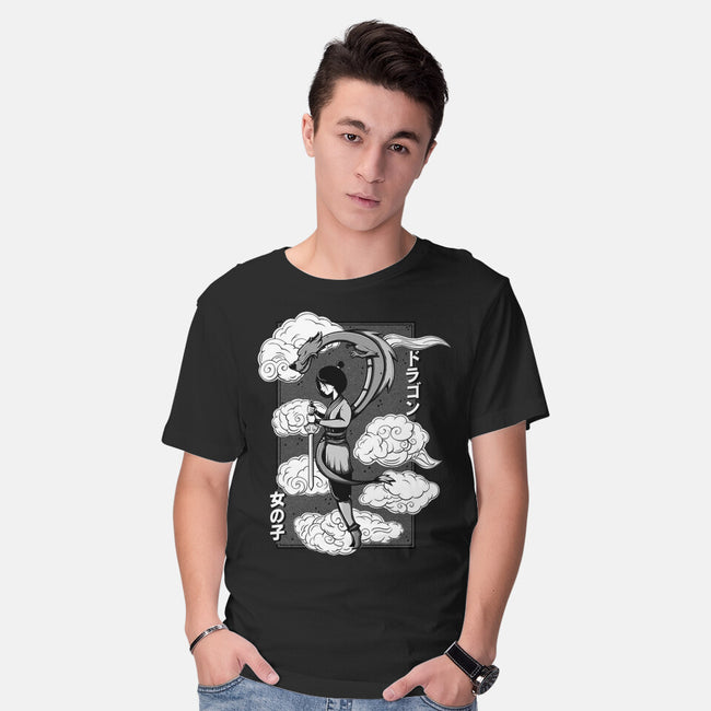 Girl And Dragon-Mens-Basic-Tee-Ca Mask