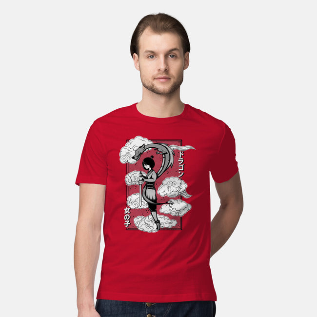 Girl And Dragon-Mens-Premium-Tee-Ca Mask