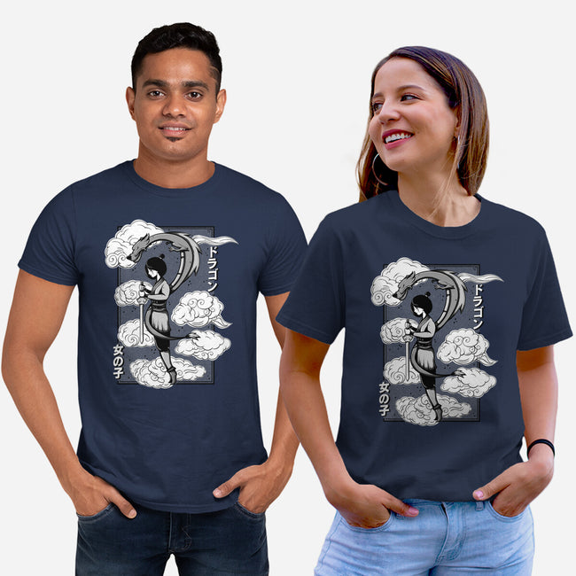 Girl And Dragon-Unisex-Basic-Tee-Ca Mask