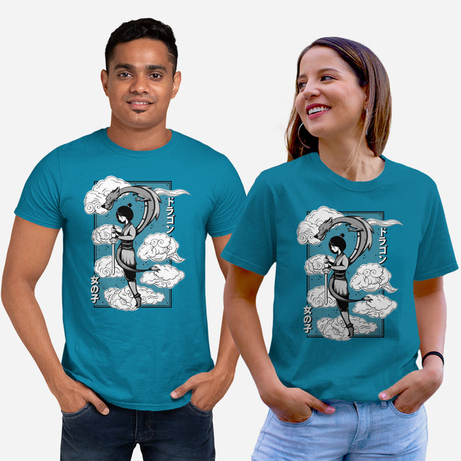 Girl And Dragon-Unisex-Basic-Tee-Ca Mask