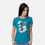 Girl And Dragon-Womens-Basic-Tee-Ca Mask