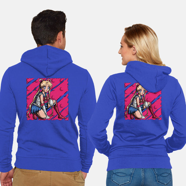 Pose Of Victory-Unisex-Zip-Up-Sweatshirt-nickzzarto