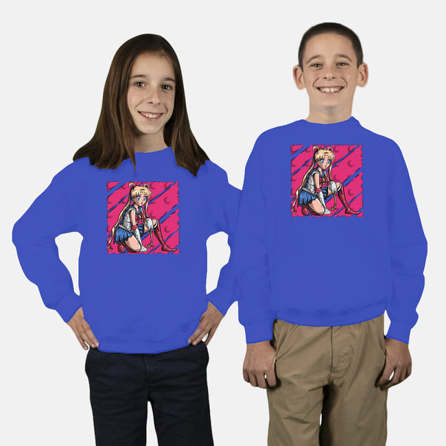 Pose Of Victory-Youth-Crew Neck-Sweatshirt-nickzzarto