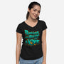 Rebel Phoenix-Womens-V-Neck-Tee-teesgeex