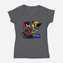 Weapon X-Womens-V-Neck-Tee-joerawks