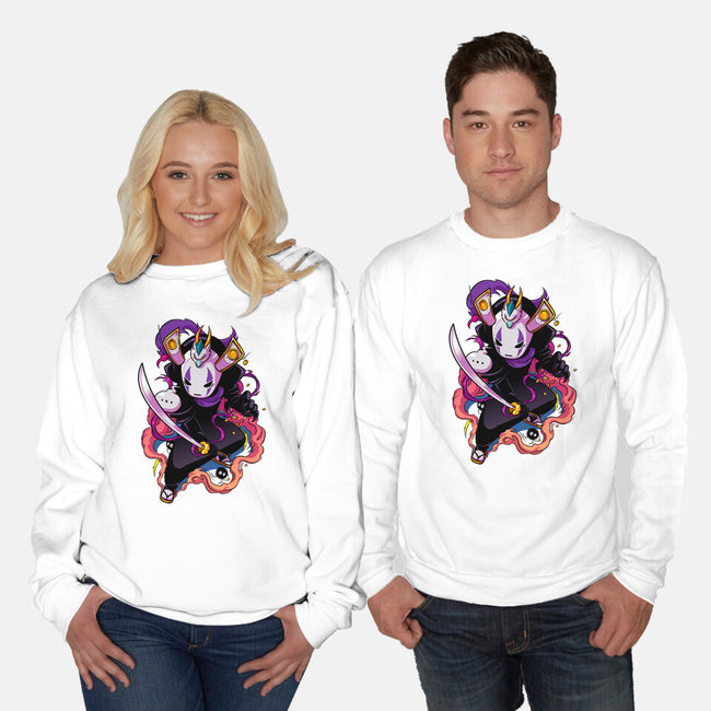 Silent Samurai-Unisex-Crew Neck-Sweatshirt-Bruno Mota