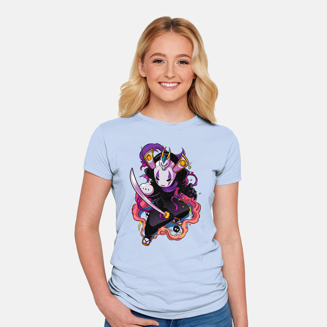 Silent Samurai-Womens-Fitted-Tee-Bruno Mota