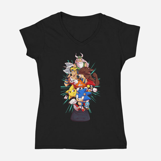 Megadrive-Womens-V-Neck-Tee-jacnicolauart