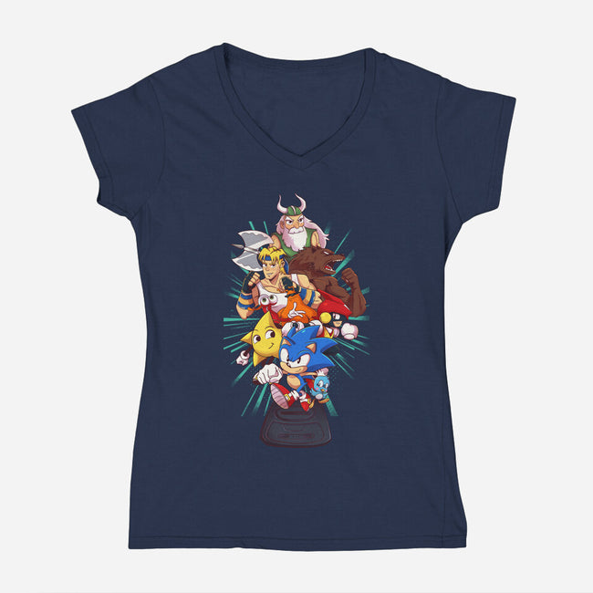 Megadrive-Womens-V-Neck-Tee-jacnicolauart