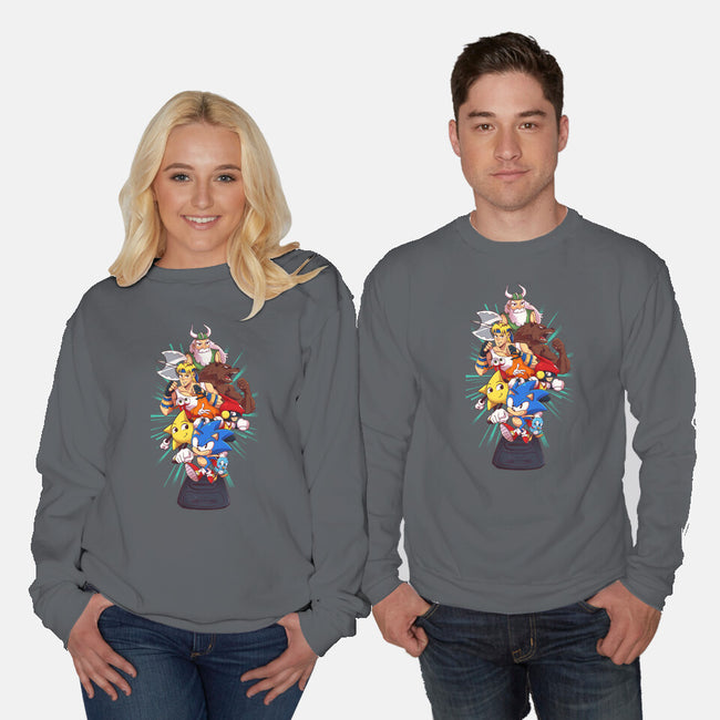 Megadrive-Unisex-Crew Neck-Sweatshirt-jacnicolauart